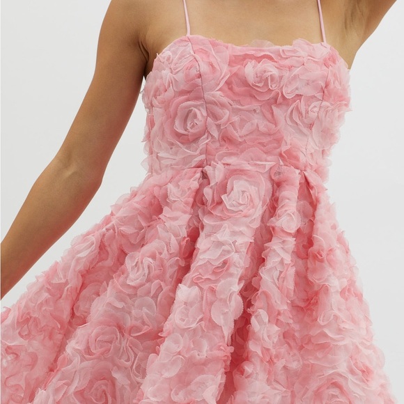 Mariela Floral Embellished Mini Dress Pink - Picture 2 of 3